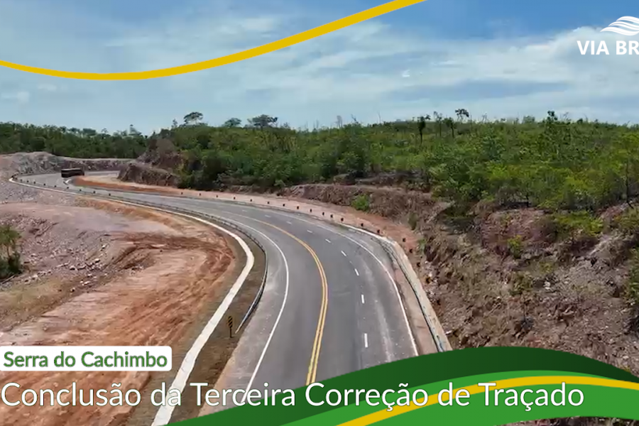 Foto Via Brasil BR-163 conclui correções de curvas na Serra do Cachimbo e amplia segurança viária na região